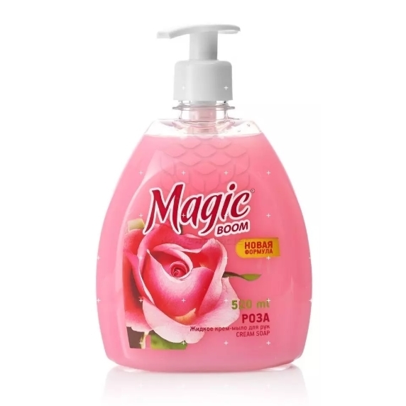 Жидкое мыло для рук Magic Boom роза 520 мл (10)
